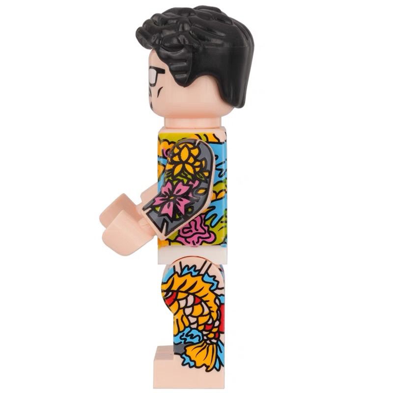 Mini Figure with full body tattoo in japanese style