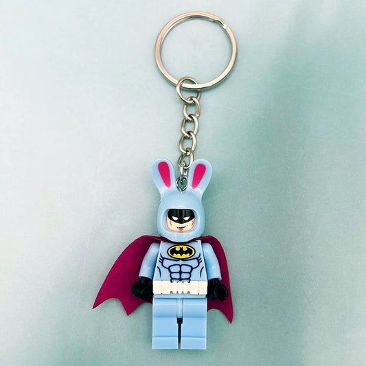 Batman Bunny Minifigure Keychain