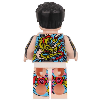 Mini Figure with full body tattoo in japanese style