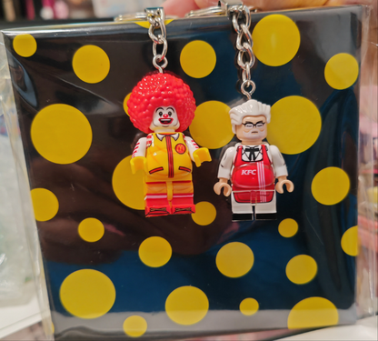 overweight Ronald McDonald and Friends Minifigure Keychain