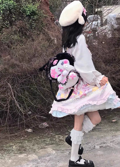 Jirai Kei Kuromi loli backpack y2k cool design sanrio backpack