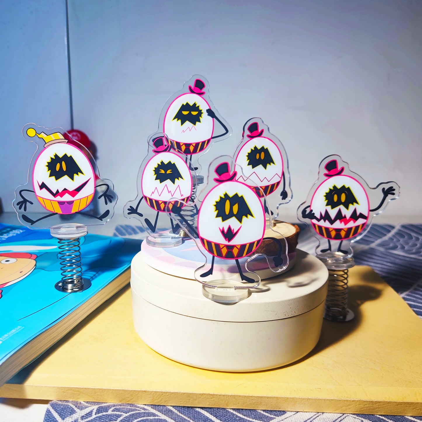 Hazbin Hotel Egg Bois minions of Sir Pentious acrylic stand.