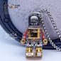 MOCHI steampunk robot pendant mechanical minifigure necklace