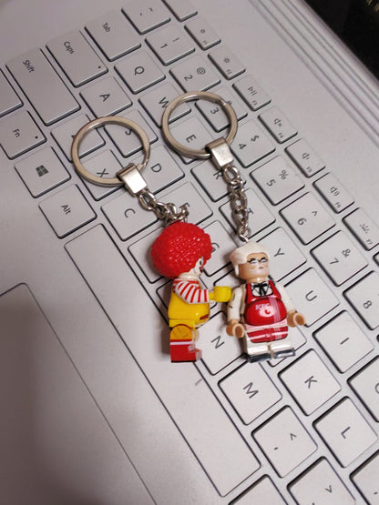 overweight Ronald McDonald and Friends Minifigure Keychain